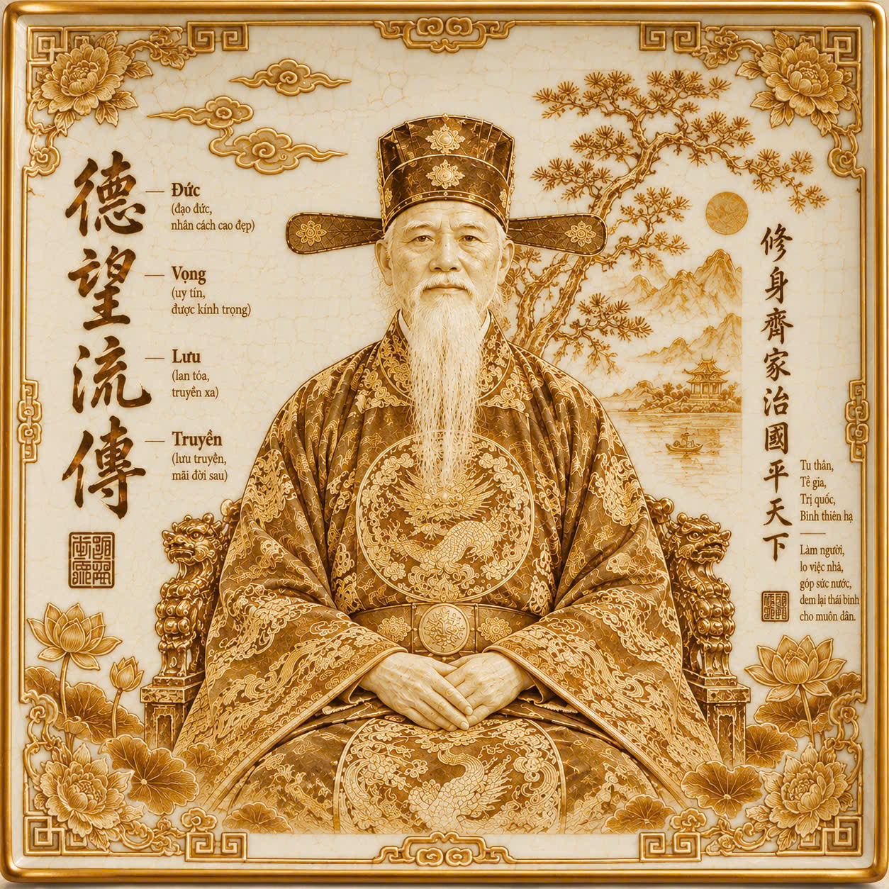 Tranh phù điêu chân dung sơn mài / mộc