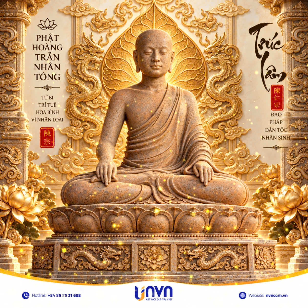 Tôn tượng Phật Hoàng Trần Nhân Tông - NVN Company