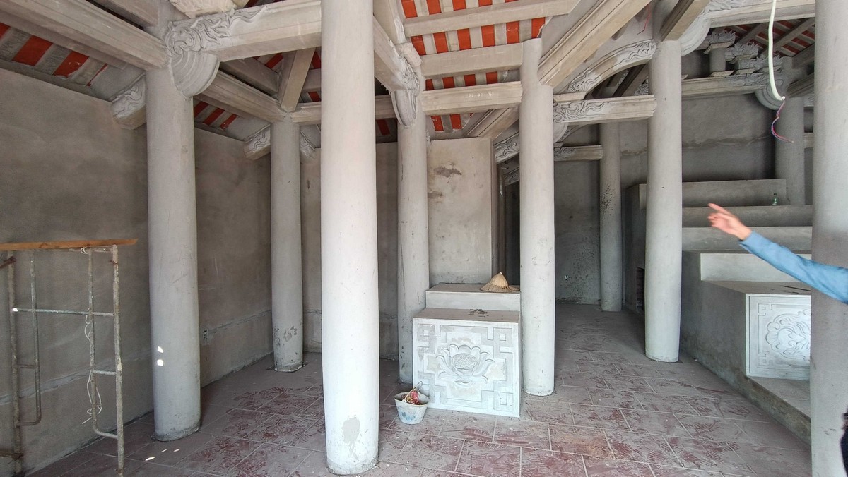 Hàng cột cái và liên kết phương ngang