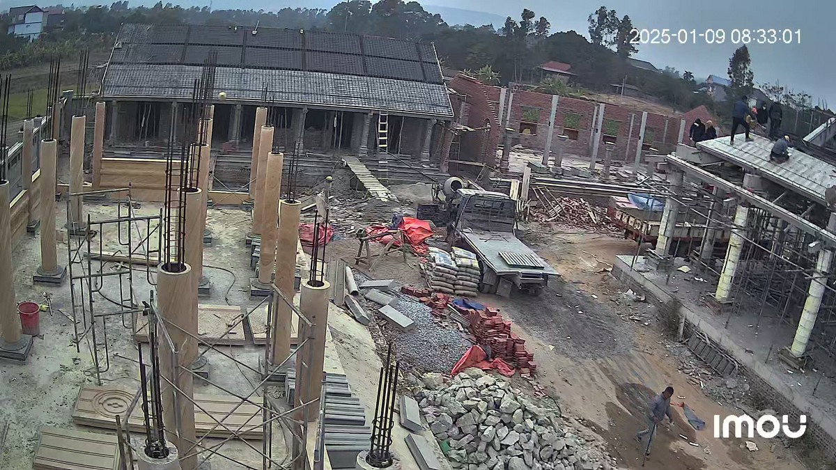 Toàn cảnh công trường thi công Nhà Tổ