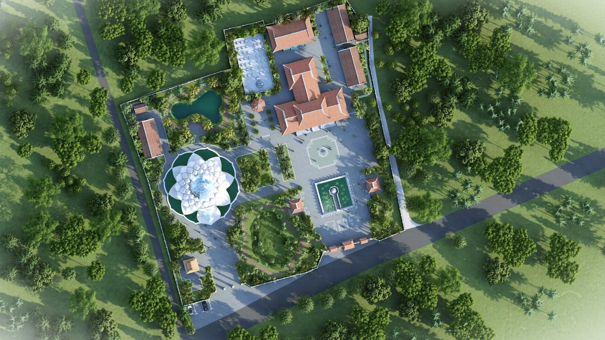 Bản vẽ phối cảnh quy hoạch thẳng đứng từ trên cao Master Plan