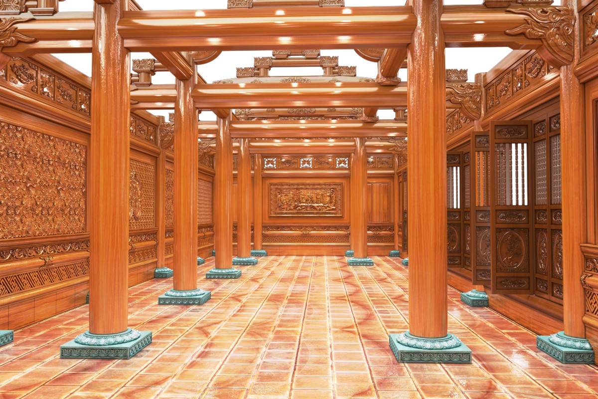 Không gian gian giữa chính điện