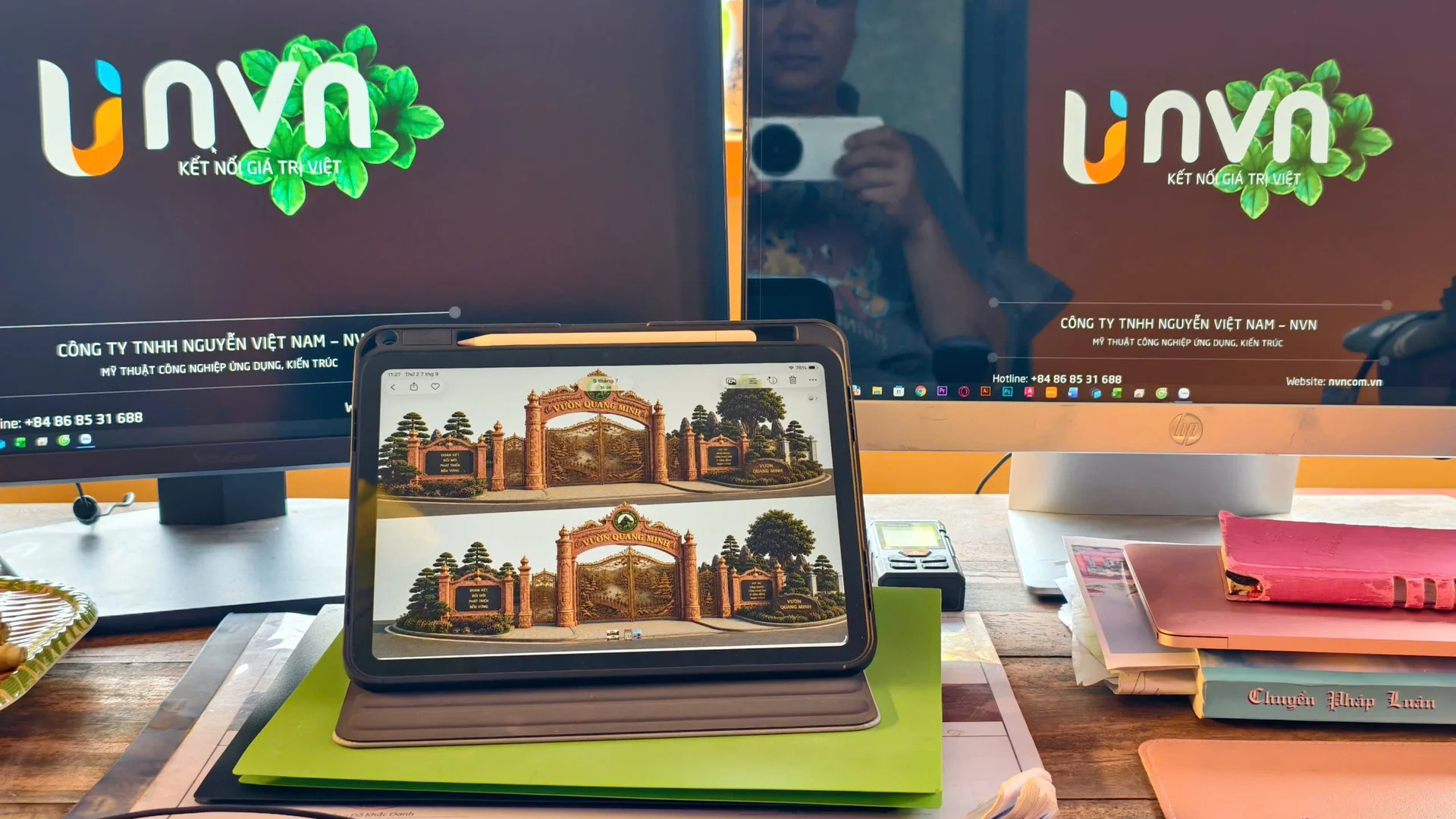 Thiết Kế, Thi Công Cổng HTX Quang Minh, Vườn Quang Minh